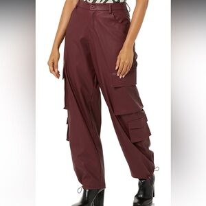 Women's Burgundy Cargo Pants
